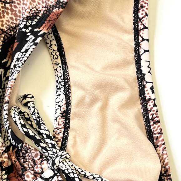 Kona Sol One Piece Snake Skin Print Swimsuit Womens Size M - Picture 10 of 11